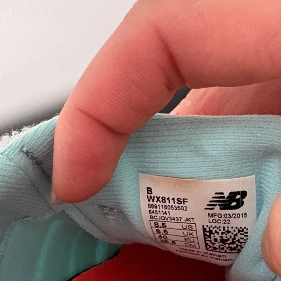 New Balance Women's Silver & Coral Athletic Sneakers with Teal Lining size 8.5 - Picture 6 of 7